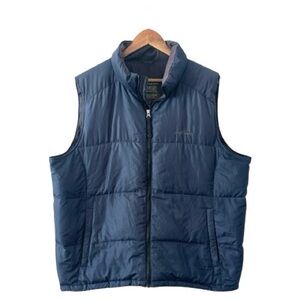 Eddie Bauer Premium Goose Down Filled Puffer Vest Navy Blue Warm Size Men’s XL